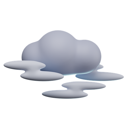 Foggy Weather  3D Icon