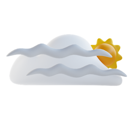 Foggy Weather  3D Icon