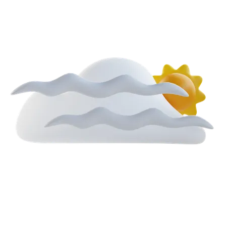 Foggy Weather  3D Icon