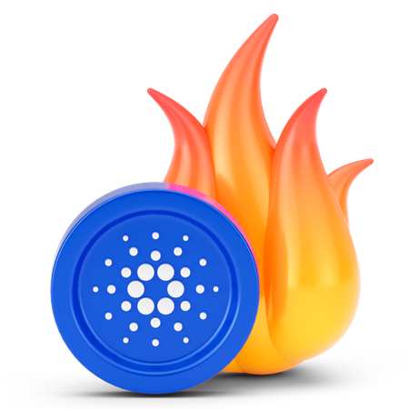 Fogo de moeda cardano  3D Icon