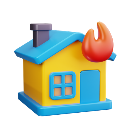 Fogo em casa  3D Icon