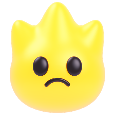 Fogo triste  3D Icon