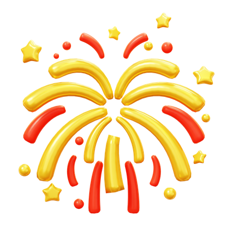 Fogos de artifício  3D Icon