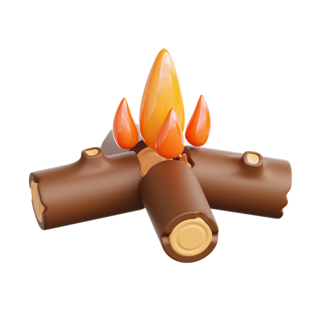 Fogueira  3D Icon