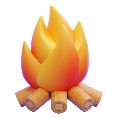 Fogueira  3D Icon