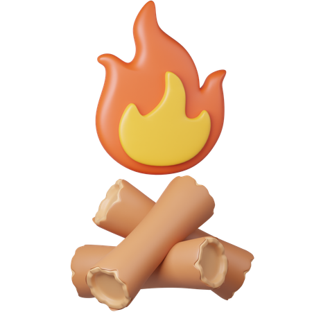 Fogueira  3D Icon