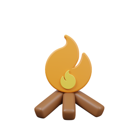 Fogueira  3D Icon