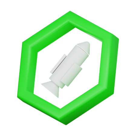 Foguete  3D Icon