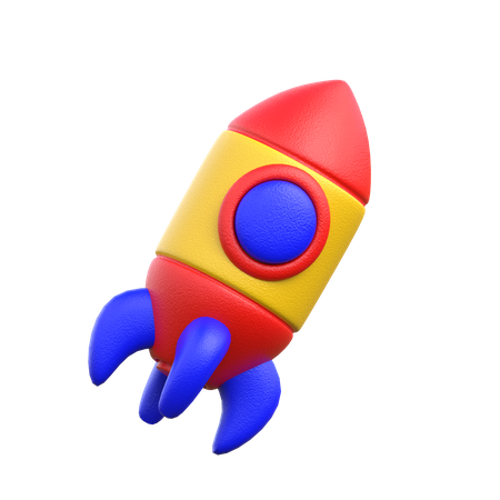 Foguete  3D Icon
