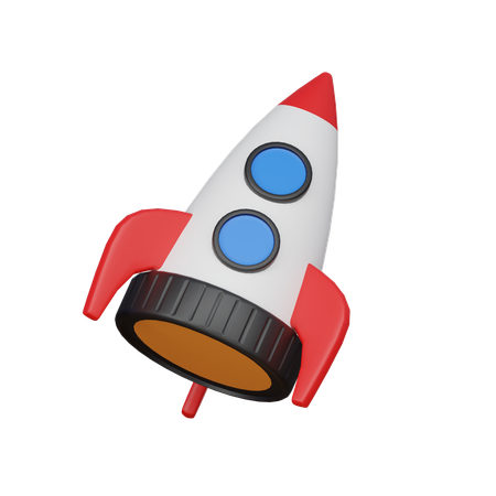 Foguete  3D Icon