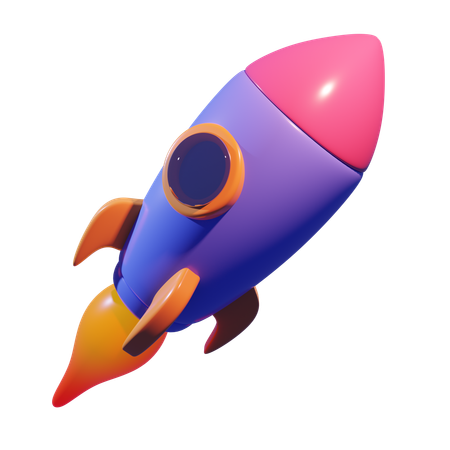 Foguete  3D Icon