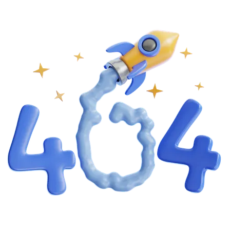 Foguete 404 não encontrado  3D Icon