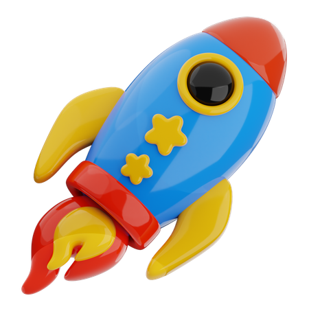 Foguete de brinquedo  3D Icon