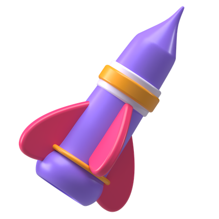 Foguete de brinquedo  3D Icon