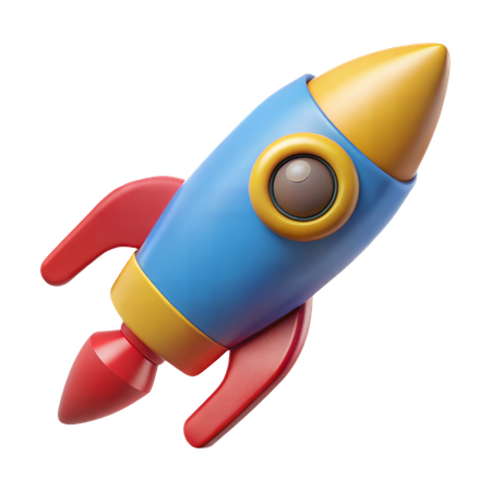 Foguete de brinquedo  3D Icon