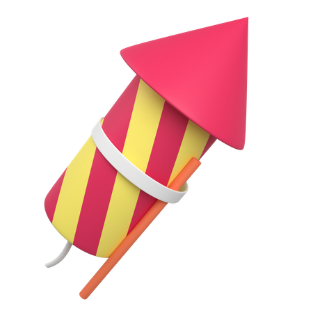 Foguete de fogos de artifício  3D Icon