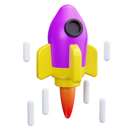 Foguete espacial  3D Icon