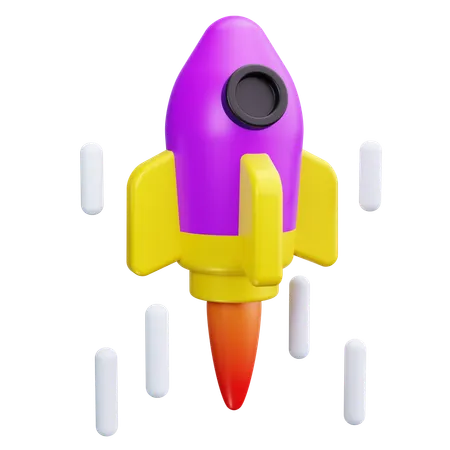 Foguete espacial  3D Icon