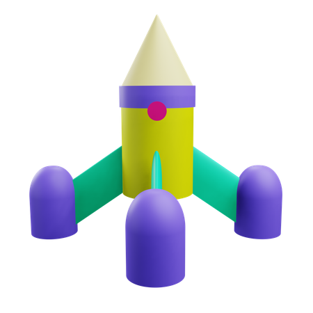 Foguete infantil  3D Icon