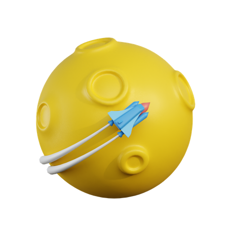 Foguete para a lua  3D Icon