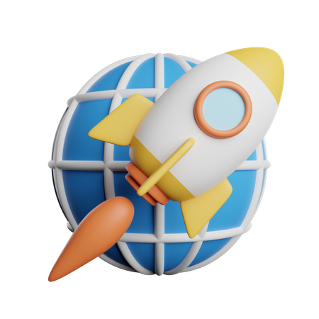 Foguete terrestre  3D Icon
