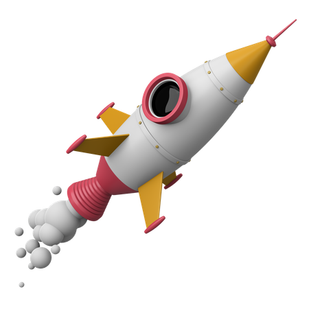 Foguete voador  3D Icon