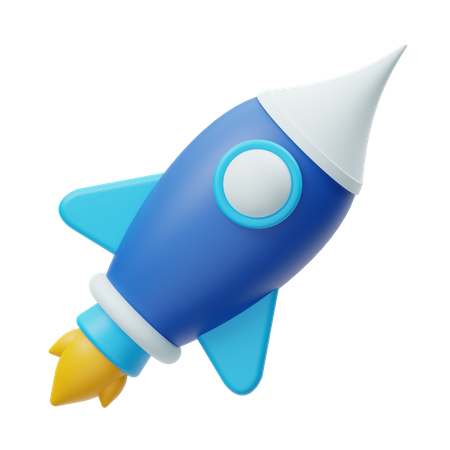 Foguete voador  3D Icon