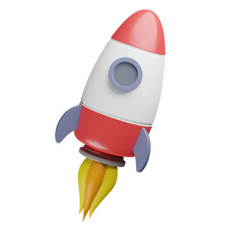 Foguete voador  3D Icon