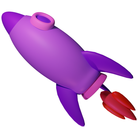 Foguete voador  3D Icon
