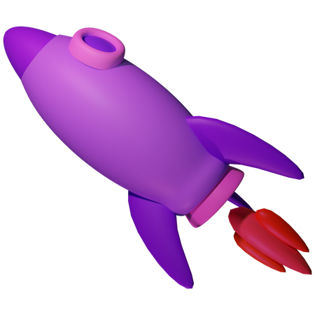 Foguete voador  3D Icon