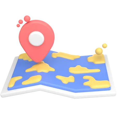 Fold map  3D Icon