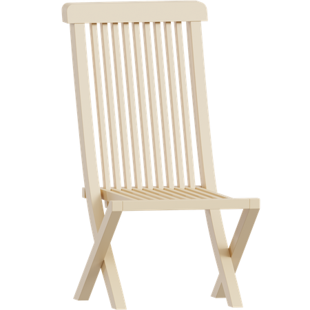 Foldable Garden Chair  3D Icon