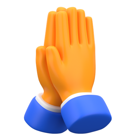 Folded Hands  3D Icon