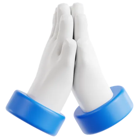 Folded Hands  3D Icon