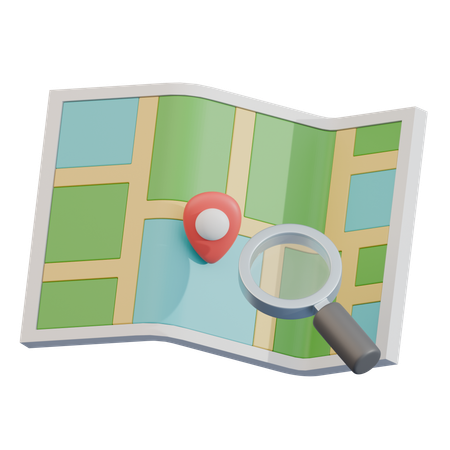 접힌 지도  3D Icon