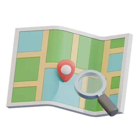 접힌 지도  3D Icon
