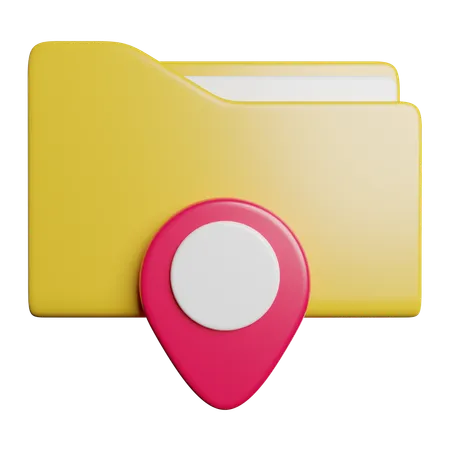 Folder Location Document 3D Icon