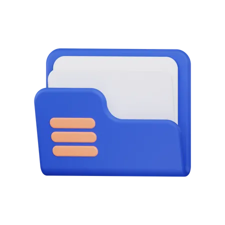 3 D Rendering Folder Icon 3D Illustration