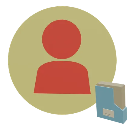 Folder Account  3D Icon