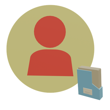 Folder Account  3D Icon