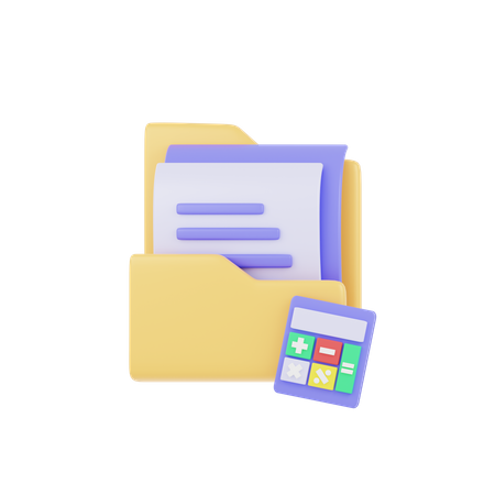 Folder Accounting  3D Icon