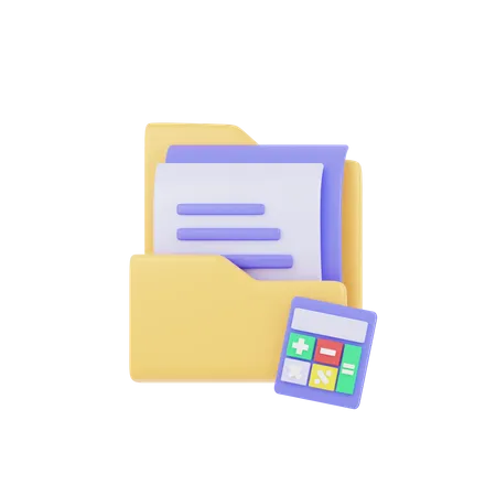 Folder Accounting  3D Icon