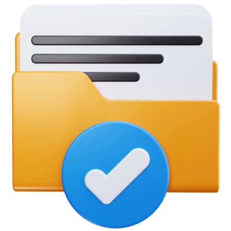 Folder Approved  3D Icon