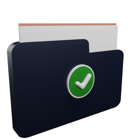 Folder Approved  3D Icon