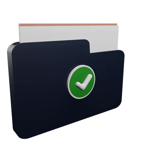 Folder Approved  3D Icon