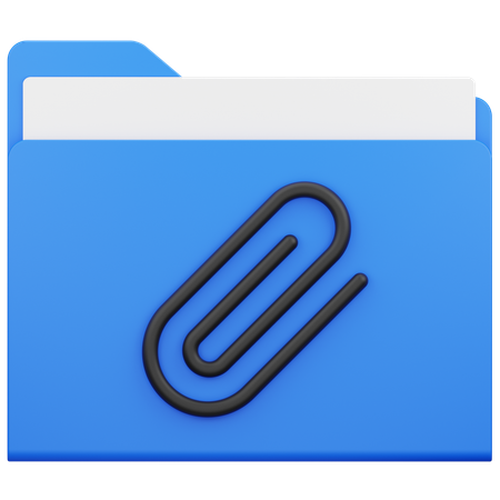 Folder Attach  3D Icon