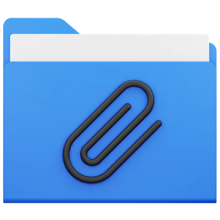 Folder Attach  3D Icon