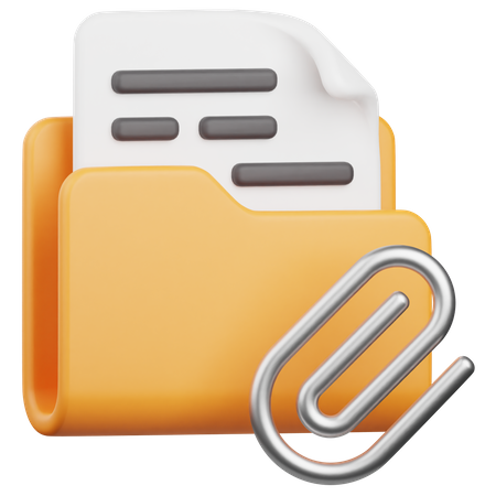 Folder Attachment  3D Icon