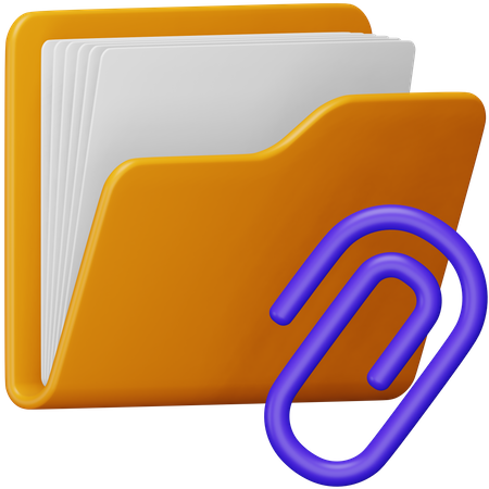 Folder Attachment  3D Icon