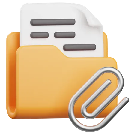 Folder Attachment  3D Icon